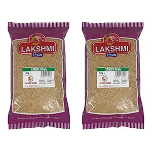LAKSHMI BRAND-Samba Rava ,Wheat Rava ,Kodumai Rava,Broken Wheat Rava for Nutritious Cooking (Samba Rava, 1Kg)