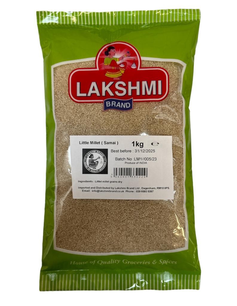 LAKSHMI BRAND -Pure Samai Millet 1Kg, Chama, Gajro, Kuri Best Naturally Obtained Little Millet