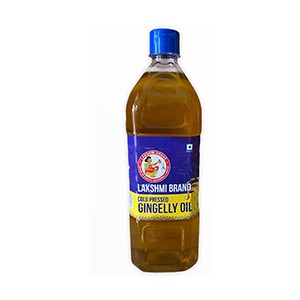Roll over image to zoom in LAKSHMI BRAND -Cold Pressed Sesame Oil 1L , 100% Pure Gingely Oil for Nutritious & Healthy Diet