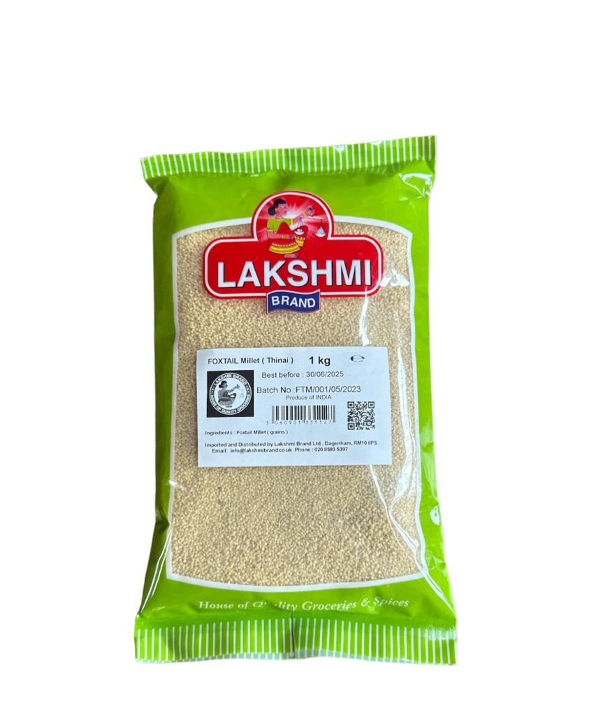 LAKSHMI BRAND-Foxtail Millet 1Kg , Korra, Navane, Kang, Kangni , Healthy and Nutritious Thinai for Healthy Recipes